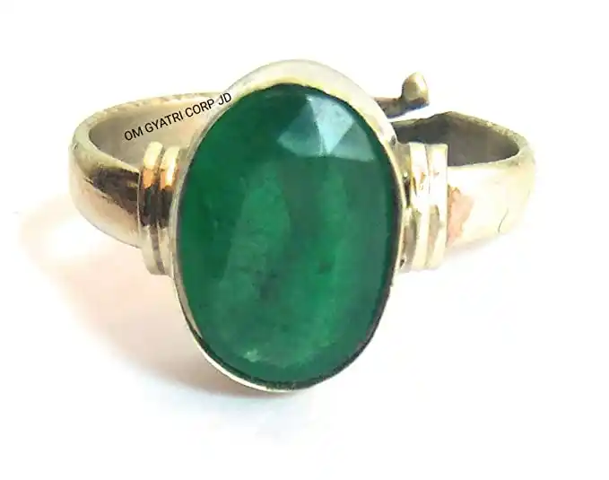 Panna (Emerald) Original Stone Adjustable Ring For Men And Women With Lab Certified.png